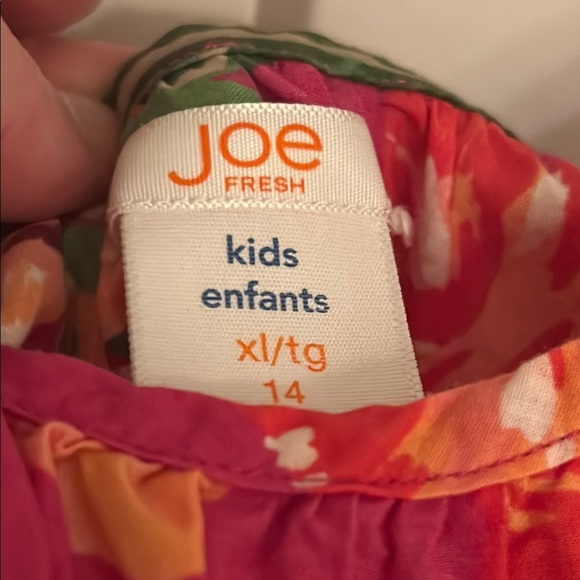 Joe Fresh Pink Floral Ruffled Halter Sundress, size 12 Kids - Picture 4 of 5